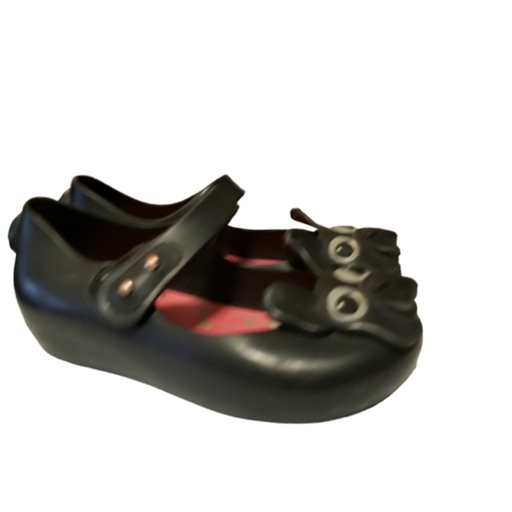 Mini Melissa‎ Frenchie Bulldog Child Shoes Size 8 Black Pre-owned - Picture 2 of 11